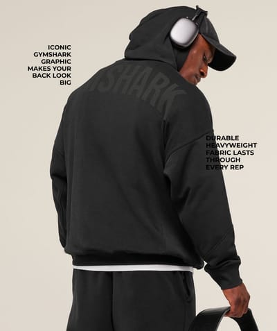 Gym*shark Oversized Hoodie Black Print_img_0