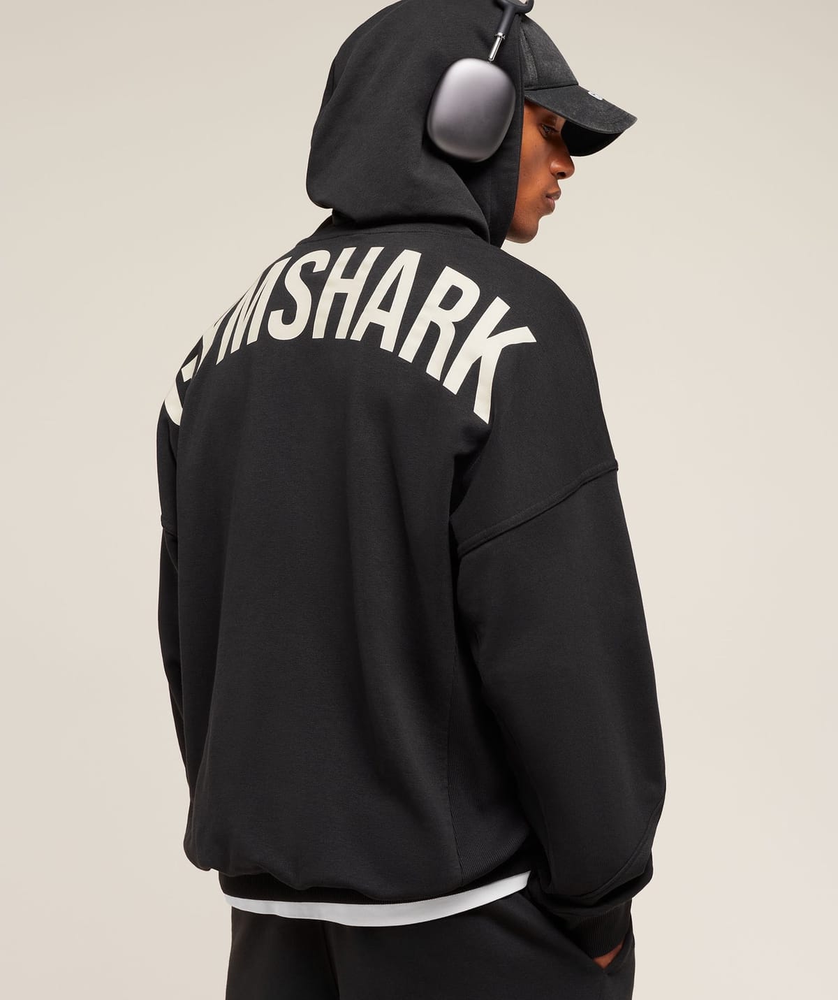 Gym*shark oversized hoodie white print